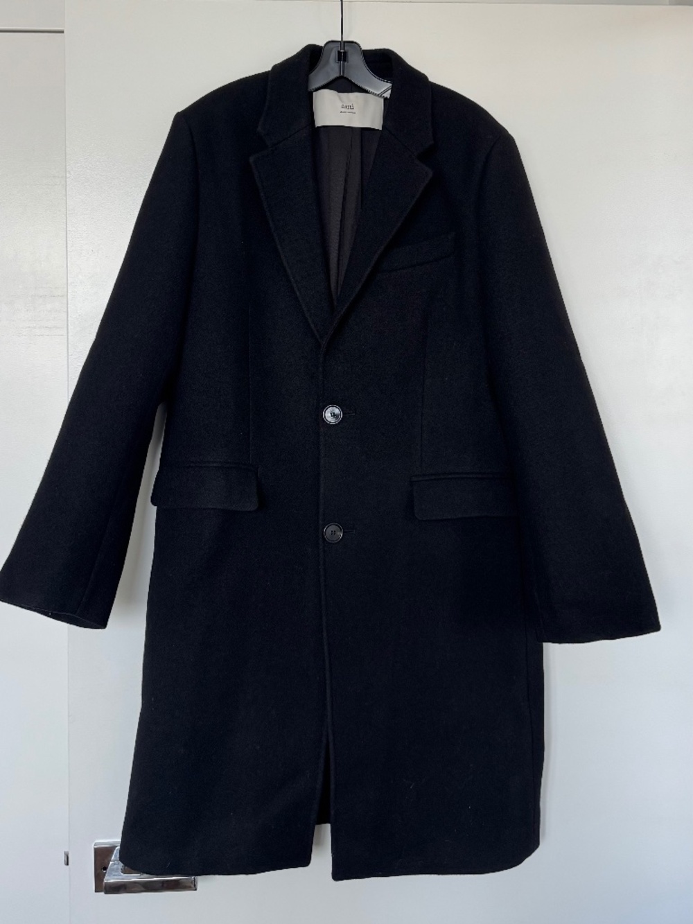 Ami single-breasted wool overcoat - Picture 1 of 7